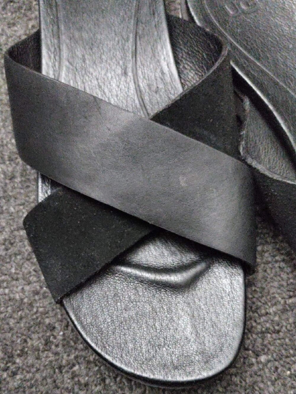 UGG Black Crisscross Slide Sandals - Picture 2 of 10